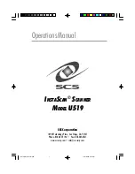 Preview for 1 page of SCS U519 Operation Manual