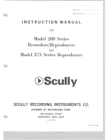 Scully 275 Series Instruction Manual preview