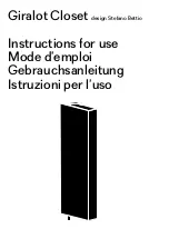 Sculptures Jeux Giralot Closet Instructions For Use Manual preview