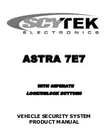 Preview for 1 page of Scytek electronic ASTRA 70000000 Product Manual