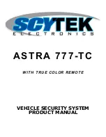 Scytek electronic ASTRA 777-TC Product Manual preview