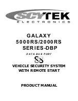 Scytek electronic Galaxy 2000RS-2W-DBP Product Manual preview