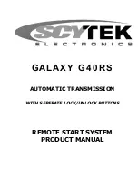 Scytek electronic Galaxy G35RS Product Manual preview