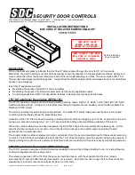 SDC 1511S Nstallation Instructions preview