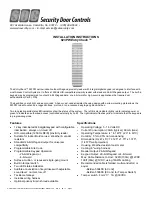 SDC 923PW EntryCheck Installation Instructions предпросмотр