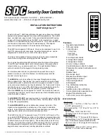 SDC 924P EntryCheck Installation Instructions Manual preview