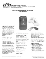 SDC 950 ENTRYCHECK Installation & Programming Instructions preview