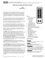 SDC EntryCheck 923P Installation Instructions Manual preview