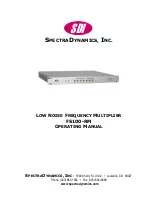 Предварительный просмотр 1 страницы SDI FS100-RM Operating Manual