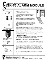 Se-Kure Controls SK-T6 Installation & Operation Instructions предпросмотр