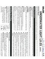 Предварительный просмотр 1 страницы Sea & Sea LX-25 Instruction Manual