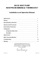 Preview for 1 page of Sea Breeze SN12I Installation And Operation Manual