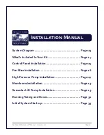 Sea Clear Watermakers G-20 Installation Manual preview