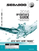 Sea-doo GTI Series Operator'S Manual preview