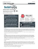 Sea gull lighting 1 Light Outdoor Wall 8301 Series Installation Instructions предпросмотр