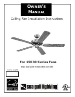 Предварительный просмотр 1 страницы Sea gull lighting 15030 series Owner'S Manual