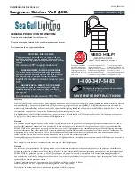 Предварительный просмотр 1 страницы Sea gull lighting 8524491S Installation Instructions And Owner'S Manual