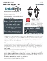 Sea gull lighting Bakersville Outdoor Wall Series Installation Instructions предпросмотр