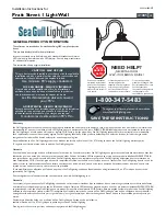 Sea gull lighting Pratt Street 1 Light Wall 41085 Installation Instructions preview