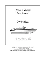 Sea Ray Boats 240 Sundeck Owner'S Manual Supplement preview