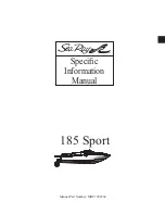 Sea Ray 185 Sport Specific Information Manual preview