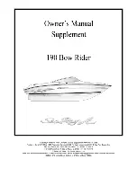 Sea Ray 190 Bow Rider Owner'S Manual Supplement preview