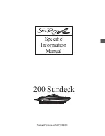 Preview for 1 page of Sea Ray 200 Sundeck Specific Information Manual