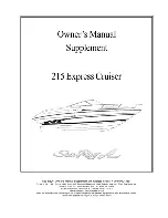 Предварительный просмотр 1 страницы Sea Ray 215 Express Cruiser Owner'S Manual Supplement