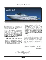 Preview for 3 page of Sea Ray 220 Select Owner'S Manual