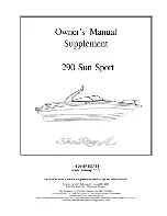 Preview for 1 page of Sea Ray 290 Sun Sport Owner'S Manual