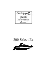 Sea Ray 300 Select Ex Specific Information Manual preview