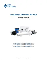 Sea Recovery Aqua Whisper DX 1400-2 Owner'S Manual preview