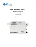 Sea Recovery Ultra Whisper Compact 400 Owner'S Manual preview