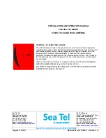 Sea Tel 9797B-70 C-Band TX/RX Installation And Operation Manual preview