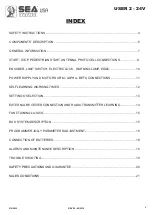 Preview for 3 page of SEA USA USER 2 - 24V Manual