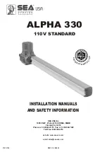 SEA ALPHA 330 STANDARD Installation Manuals And Safety Information предпросмотр