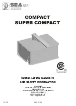 Preview for 1 page of SEA COMPACT 120V Installation Manuals And Safety Information