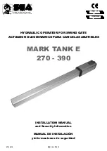 Предварительный просмотр 1 страницы SEA MARK TANK E 270 Installation Manual And Security Information