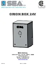 Предварительный просмотр 1 страницы SEA ORION BOX 24V Manual