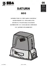 SEA Saturn 600 Manual preview