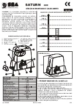 Preview for 2 page of SEA Saturn 600 Manual