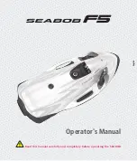 SEABOB F5 Operator'S Manual preview