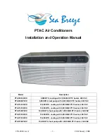 Seabreeze PTAC09CH3ZX Installation And Operation Manual preview