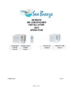 Preview for 1 page of Seabreeze WA18ZR Installation And Operation Manual