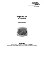 Seac Sub AQUALAB Owner'S Manual preview