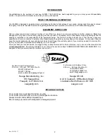 Preview for 2 page of Seaga SL5000 Operator'S Manual