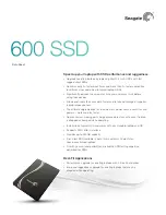 Preview for 1 page of Seagate 600 SSD Specifications