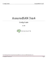 Preview for 1 page of Seagate AssuredSAN 3xx4 Configuration Manual