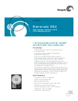 Preview for 1 page of Seagate Barracuda ES.2 ST31000340NS Datasheet