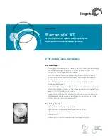 Preview for 1 page of Seagate Barracuda XT Datasheet